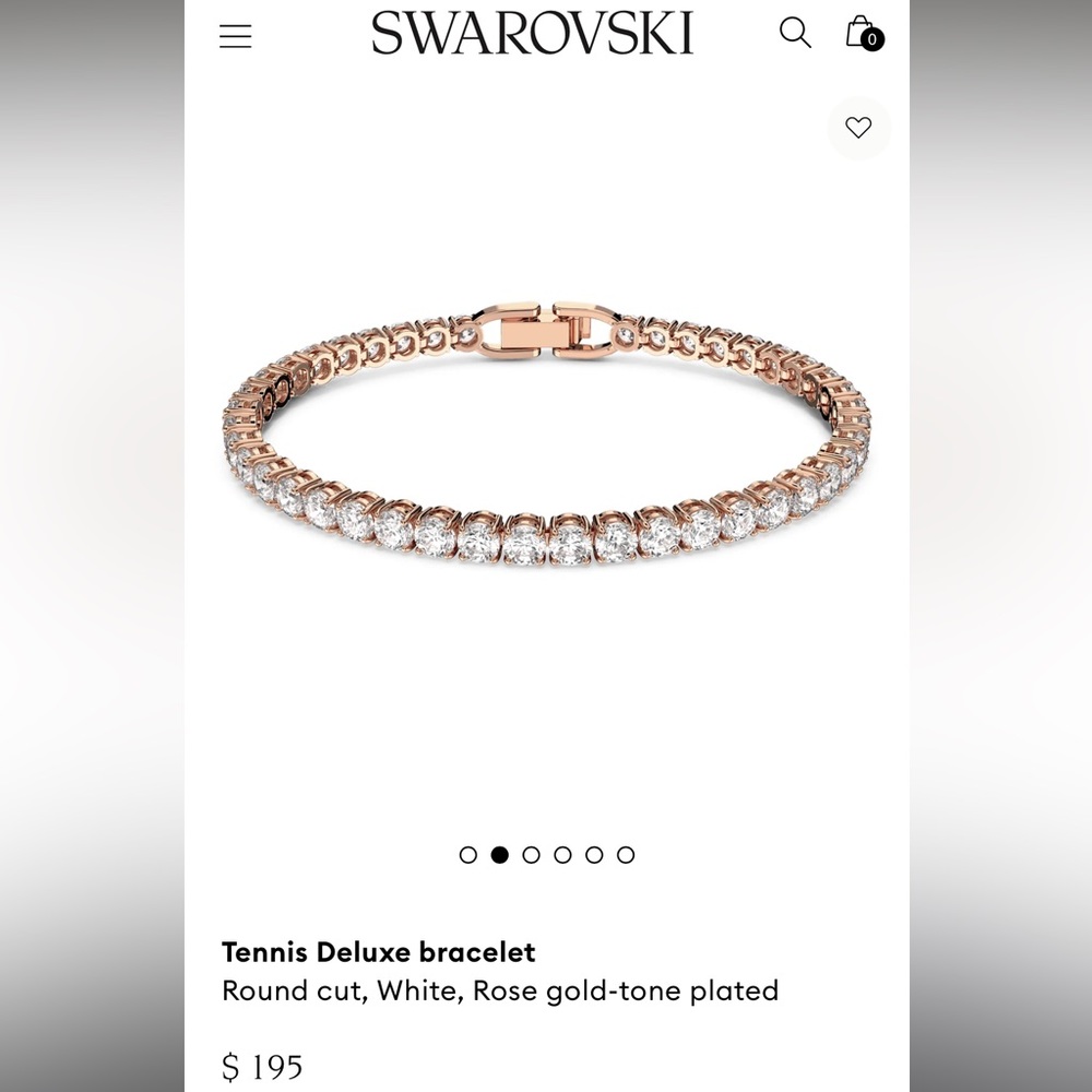 Rose Gold Swarovski Tennis Bracelet